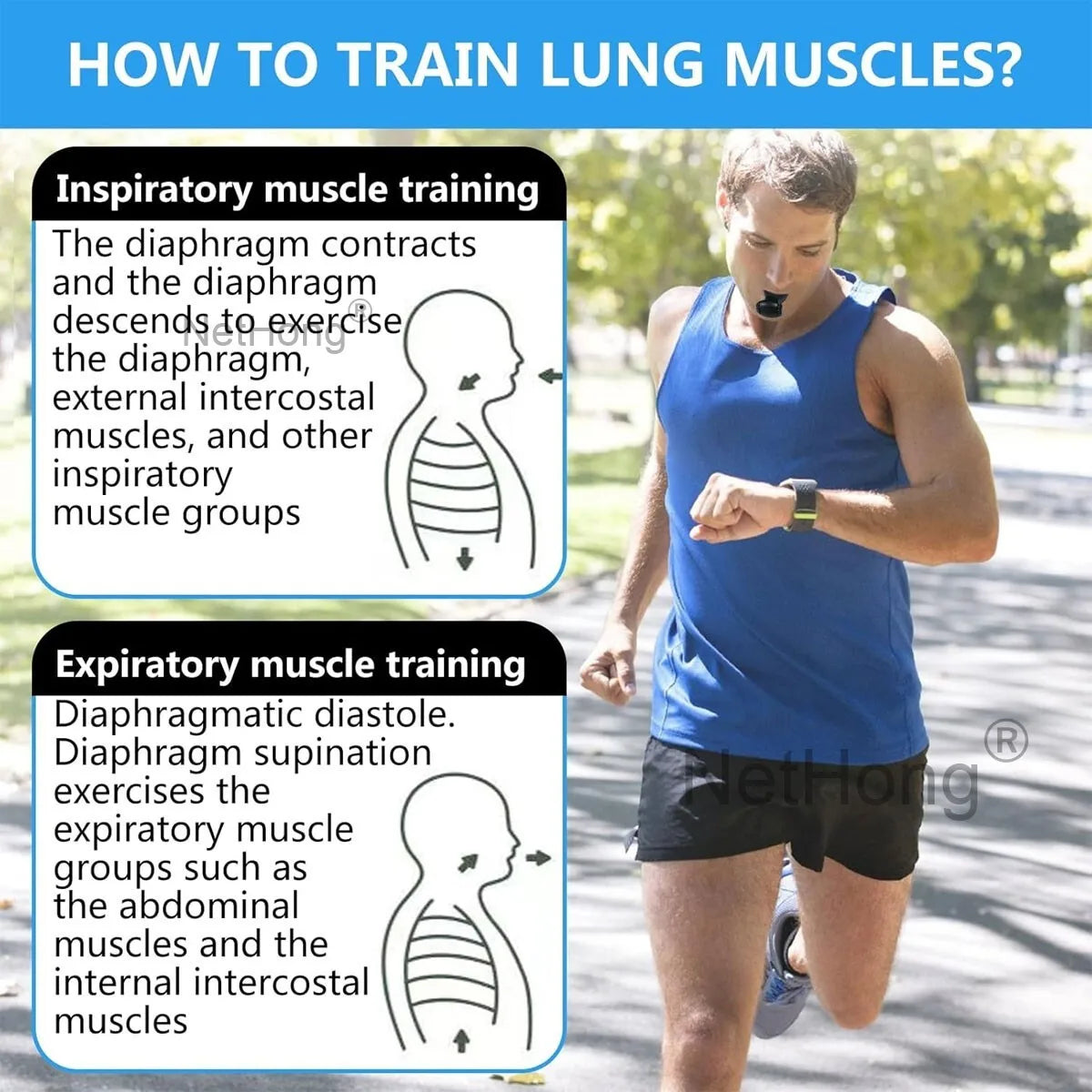 Breathing Trainer Lung Respirator Fiess Equipment Respiratory Exercise Trainin