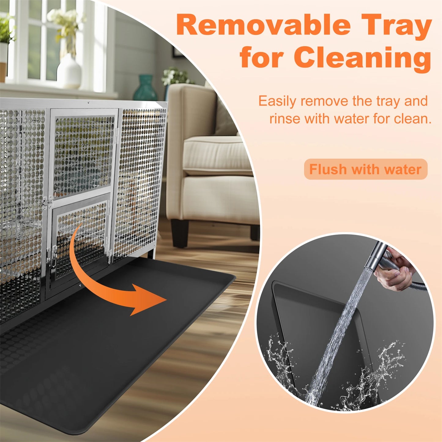 BingoPaw Stainless Steel Chicken Coop for Backyard and Farm Poultry Cage Hen House with Cover and Feeding Door