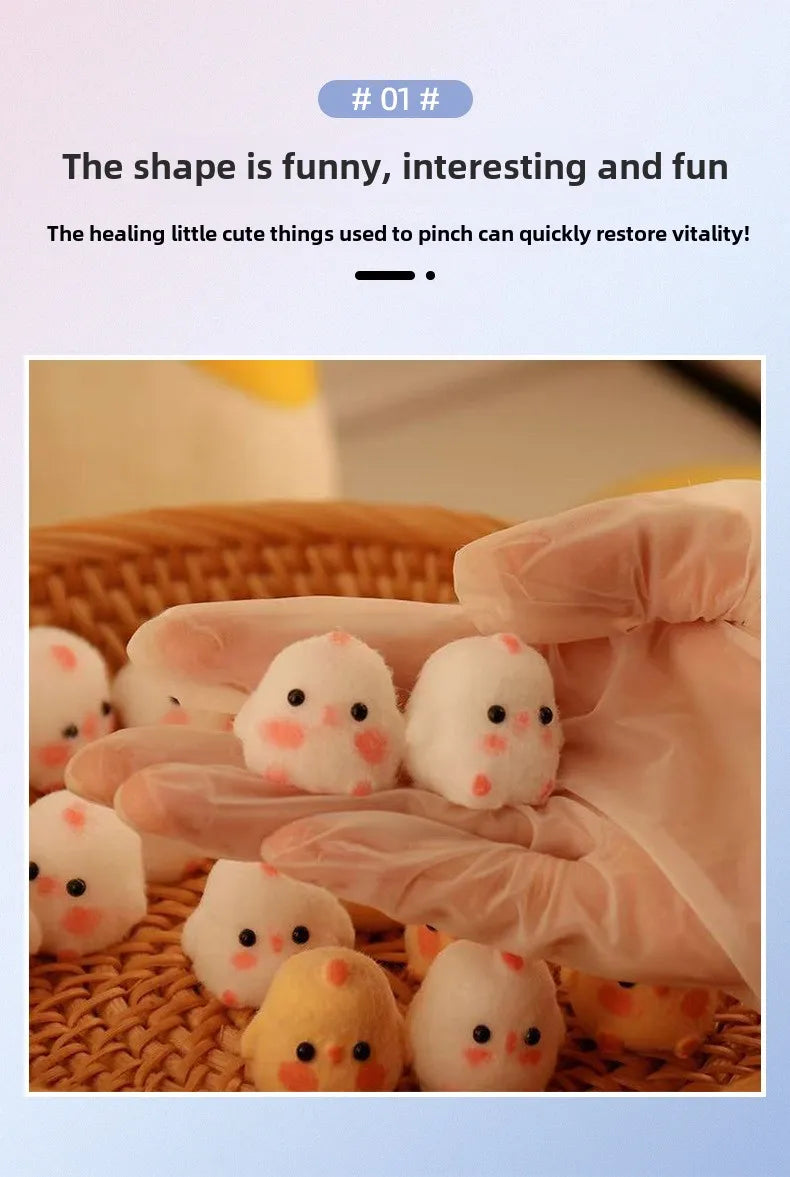 Squishy Cute Chick Squeeze Stress Relief Toy Soft Mochi Toy Cartoon Slow Rebound Decompression Fidget Toys for Kids Gifts