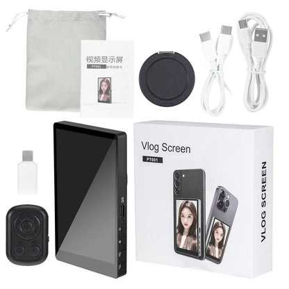 Mobile Phone Wireless Magnetic Selfie Monitor Screen For Smartphone Vlog Live Stream Video Recording for iPhone Android phone