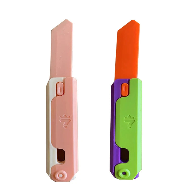 Gravity Folding Claw Knife Radish Knife 3d Printing Gravity Knife Small Radish Knife Push Card Decompression Fidget  Mini Toy
