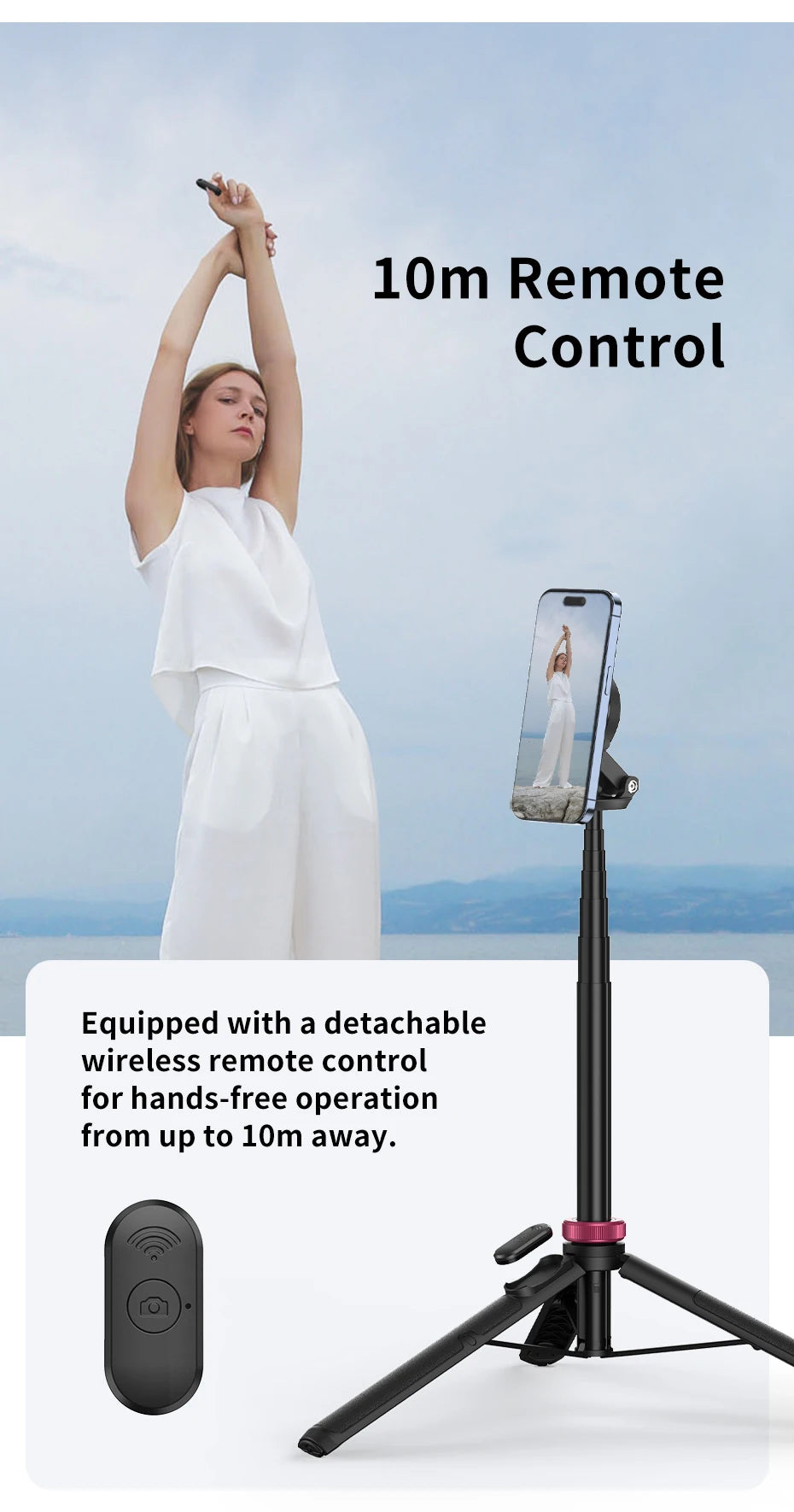 Ulanzi MT-84 Magnetic Tripod Portable Selfie for iPhone 15 14 13 Pro Pro Max for Live Streaming Vlogging