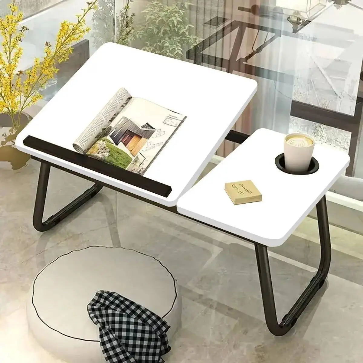 Folding Laptop Table Stand Bed Tray Sofa Lap Portable Computer Desk Breakfast UK