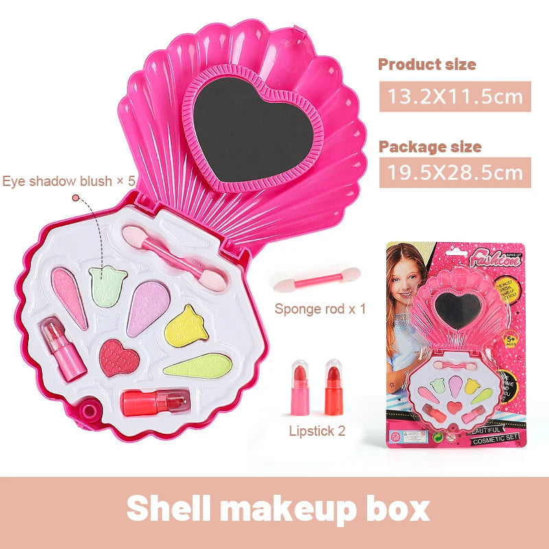 Girls Make Up Set Toys Beauty Makeup Tools Children Pretend Play Toys Safe Non Toxic Dressing Cosmetic Nail Polish Toys Gifts