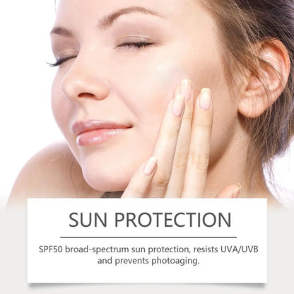 4-in-1 Foundation Liquid Makeup 4 In 1 Foundation Light Spectrum Sunscreen Serum Liquid Hydrating Full Coverage Concealer SPF 50
