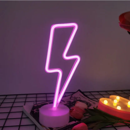 Lightning LED neon light, USB or battery powered boy/girl gift cool game light, bedroom wedding party decoration creative light