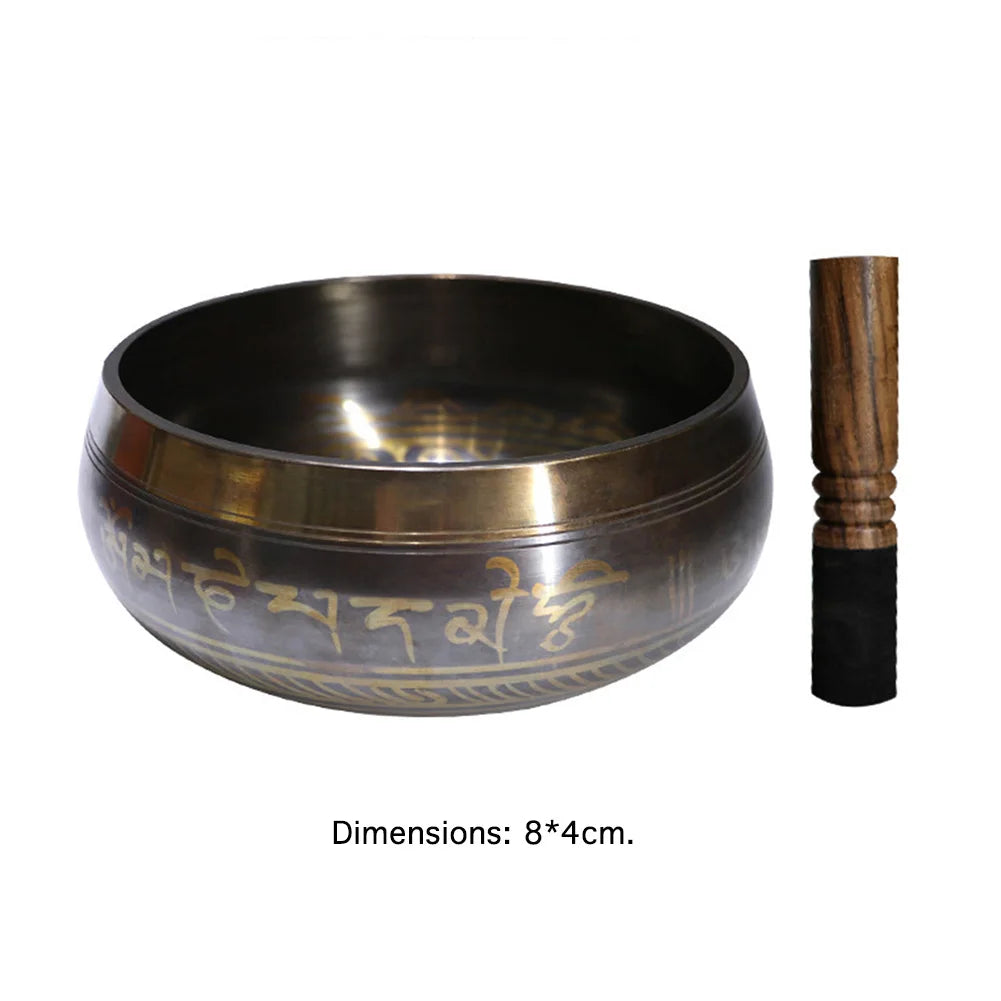 Tibetan Chime Singing Bowl Striker Handmade Buddha Yoga Meditation Sound Yoga Meditation Healing Copper Singing Bowl