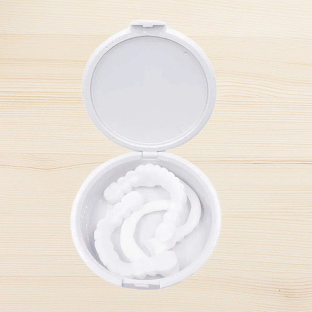 2 Pairs Regain Confident Smile Smile Whitening Teeth Snap Cap Denture Care Comfort Upper and Lower Jaw Denture for Men and Women