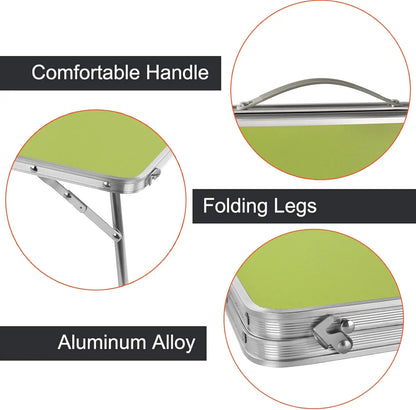 Folding Table Desk Indoor Table Bed Sofa Tray Lap Standing Desk Stand Reading Holder Outdoor Table for Picnic Camping BBQ Party