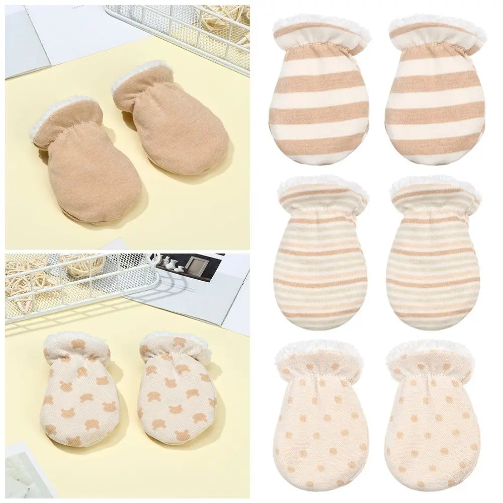 Baby Fleece Gloves - Soft Cotton Mittens for Newborn Toddler Boys & Girls | Anti-Scratch Winter Gloves