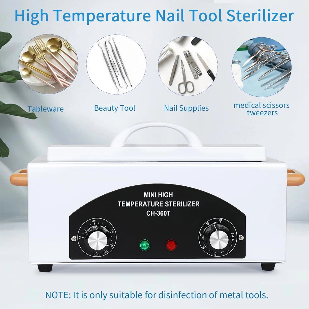LINMANDA High Temperature Sterilizer Autoclave Machine Nail Tool Sterilizer Dry Heat Sterilizer SPA Salon-Tattoo Metal Tools