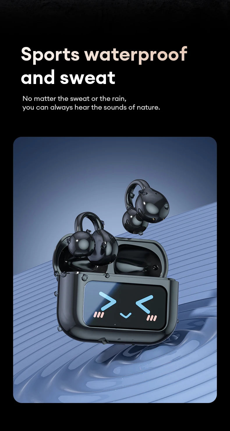 Choice HYUNDAI M100 Open Ear Gaming Earphones Sport Wireless Earbuds TWS Headset Hifi Sound Headphones With Mic For Android IOS