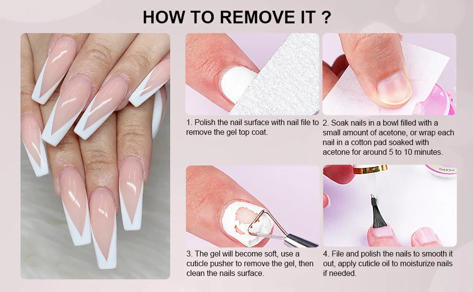 SAVILAND 10ml White Gel Nail Polish French Extension UV LED Gel French Tip Nail Art Nail Supplies For Manicure Nail Art Starter