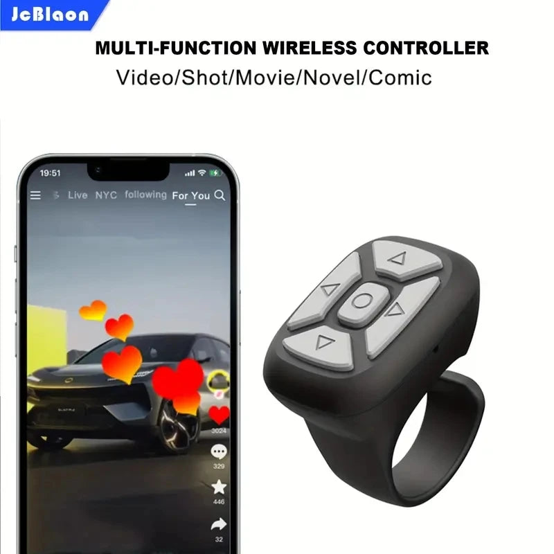 Wireless Bluetooth Mobile Selfie Lazy Artifac Tiktok Remote Control Ring Mobile Phone Bluetooth Controller T For Xiaomi Apple