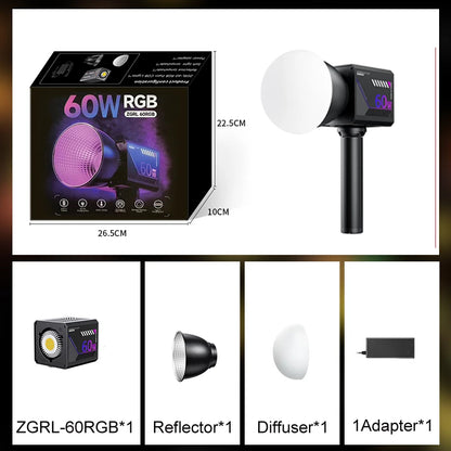 RGB Video Light Portable LED Photography Studio Light with 10000mAh Rechargeable for Vlog Streaming LIVE Photo Fill Lamp