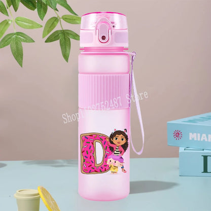 Gabby Dollhouses Cute Water Bottles 550ml Girls Kawaii Cup Kids School Outdoor Sport Flasks Women Office Home Plastics Mug Gift