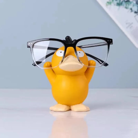 Miniso Anime Peripheral Cute Pokémon Psyduck Ornaments Glasses Frame Supplies Eye Display Stand Decoration Craft Stand Gifts