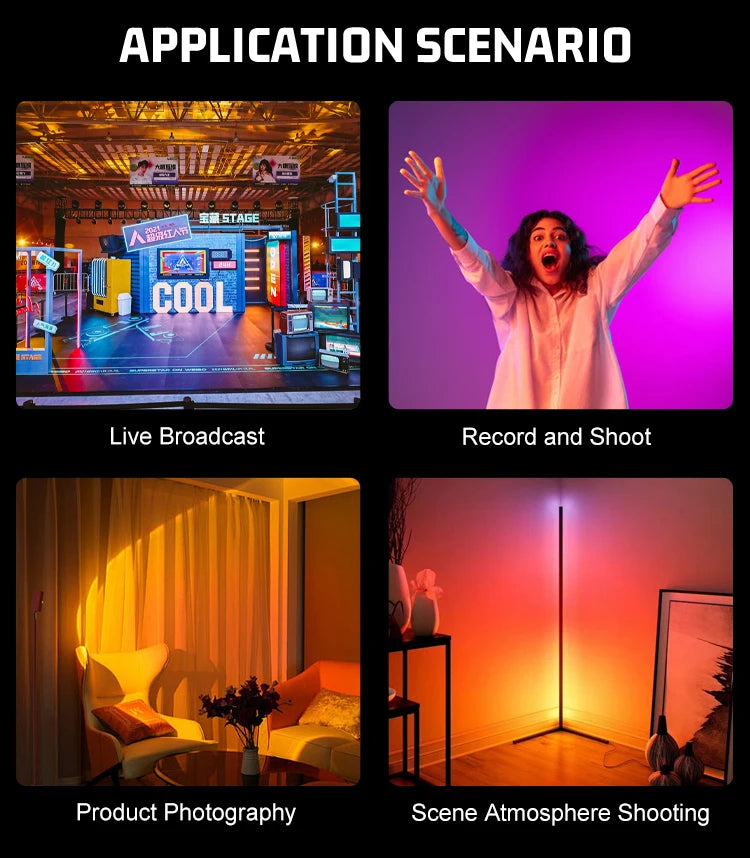ST120 RGB Full Color Video Light 2500-9000K Fill Light for Camera Smartphone Photography Video Live Streaming Tiktok YT