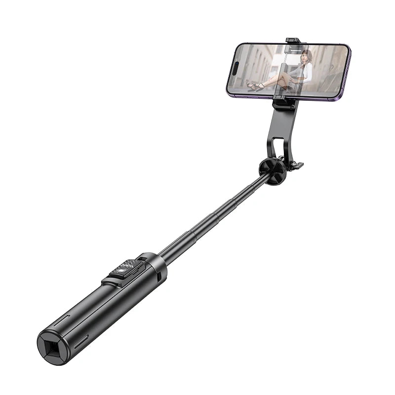 HOCO K21 Aluminum Alloy Live Broadcast Holder Wireless Selfie Stick with Bluetooth Remote Extendable Tripod Support PTZ Function