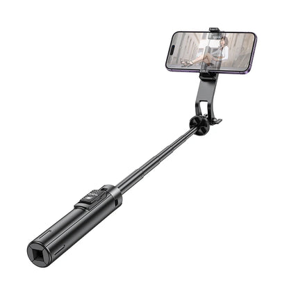 HOCO K21 Aluminum Alloy Live Broadcast Holder Wireless Selfie Stick with Bluetooth Remote Extendable Tripod Support PTZ Function