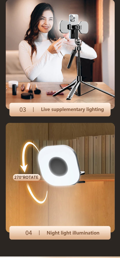 Mini LED Smartphone Selfie Fill Light 3 Modes With Adjustable Brightness Clip Portable Video Light For Tiktok Camera Mobile IPad