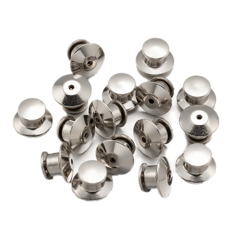 10/30/50 Pieces Locking Pin Backs Metal Pin Backs Locking Pin Keepers Locking Clasp For DIY Enamel Brooch Badge Jewelry Making