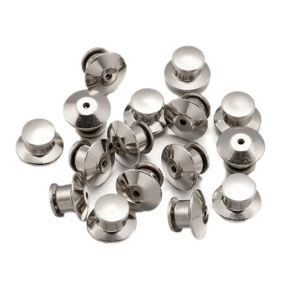 10/30/50 Pieces Locking Pin Backs Metal Pin Backs Locking Pin Keepers Locking Clasp For DIY Enamel Brooch Badge Jewelry Making