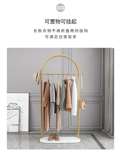 Hanger Floor Bedroom and Household Clothes Rack Simple Indoor Hanging Clothes Rack Multi-Functional Living Room Simple Coat Rack
