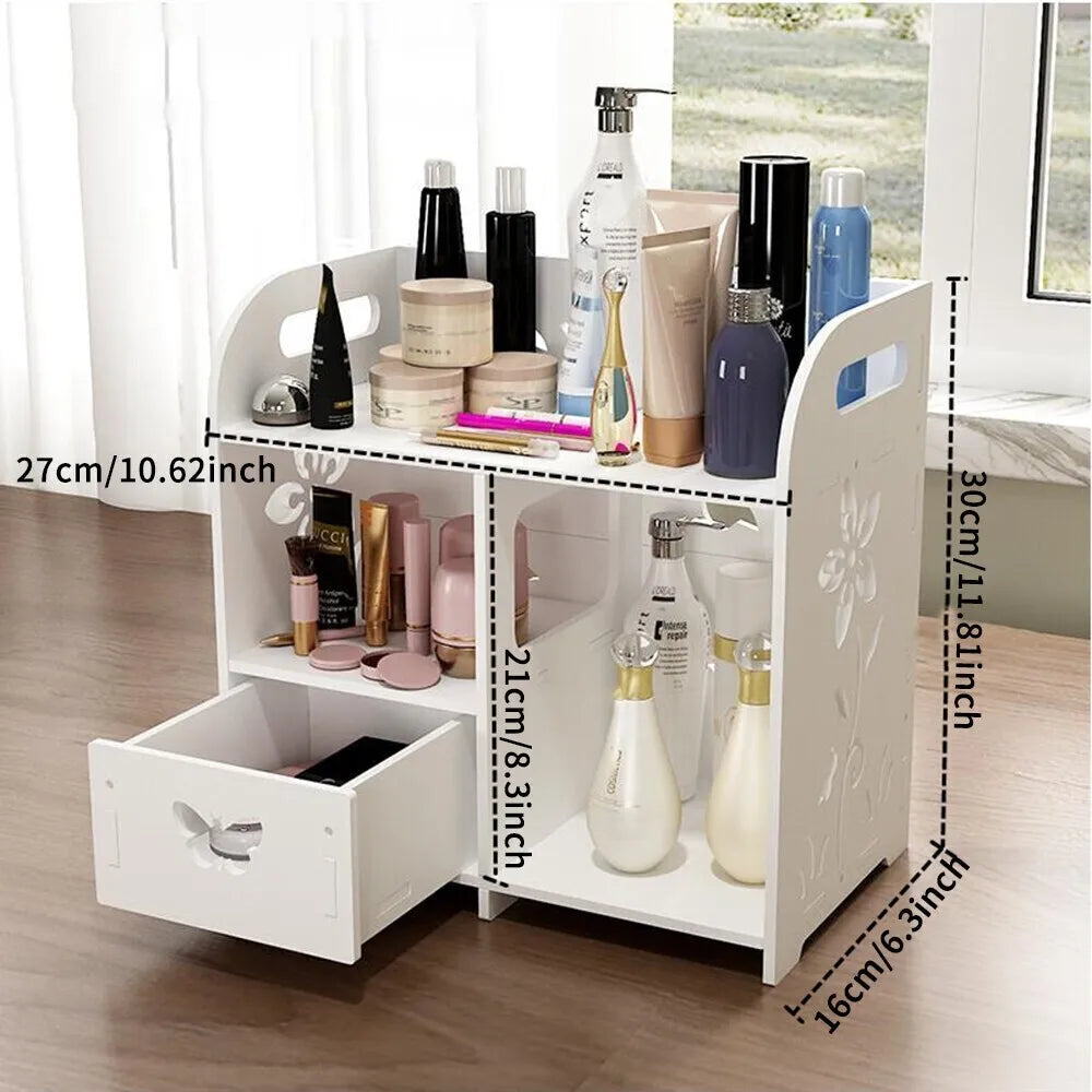 HI-Q Make Up Organiser Cosmetic Vanity Case Box Drawers Skincare Storage Rack