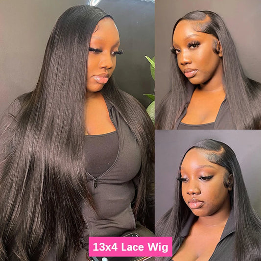 36 38 Inch Straight 13x6 Lace Front Wigs Human Hair 13x4 Lace Front Wigs Pre Plucked with Baby Hair 180% Density For Black Women