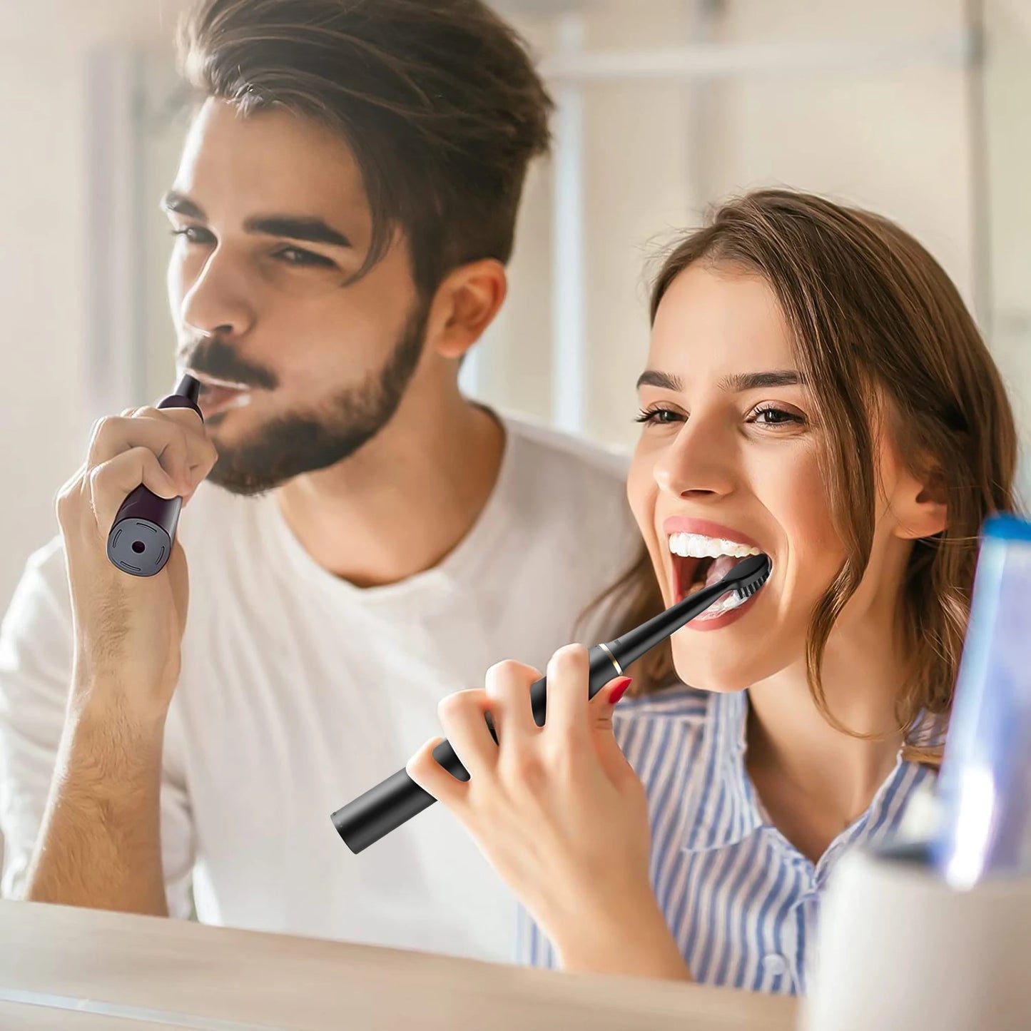 Sejoy Electric Toothbrush for Adults IPX7 Waterproof DuPont Brush Head USB Rechargeable High Frequency Cleaning 3 Cleaning Modes