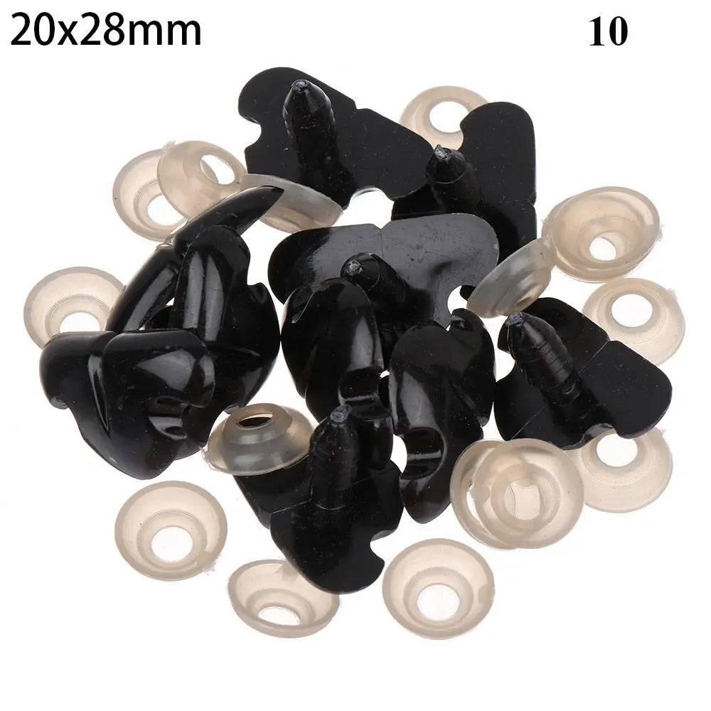 10Pcs Plastic Nose Crafts Doll Triangle Noses Oval Safety Noses Pigs Noses Plush Animal Nose DIY Animals Buttons For Dolls Fox