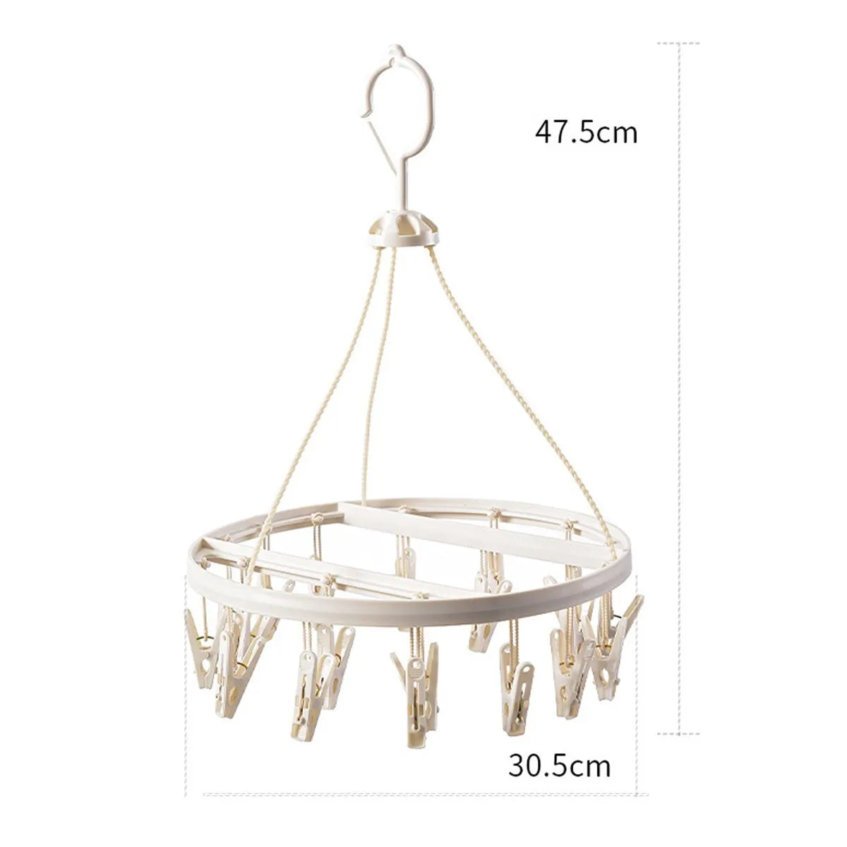 20 Pegs Thickened Laundry Clip Underwear Socks Hanger Airer Cloth Dryer Rack UK