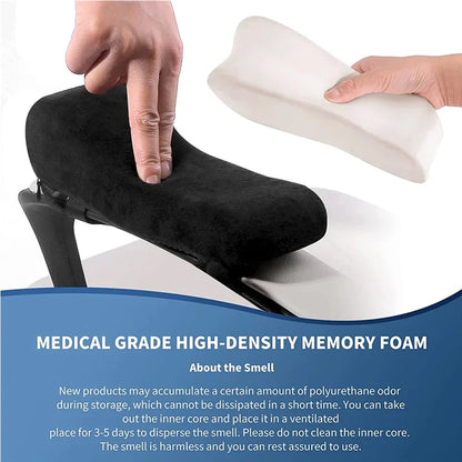 Office Chair Armrest Pad Elbow Pillow Comfortable Support Cushion Memory Foam Inner Core Sofa Cushion For Home Office Game Chair