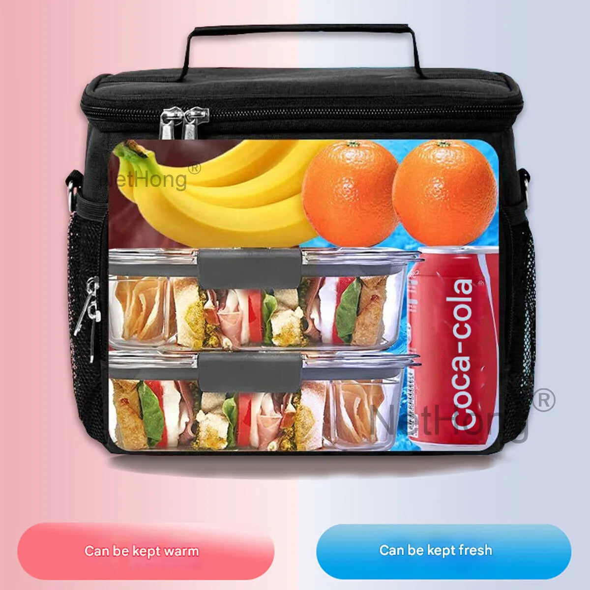 Bag, Insulated Cooler Bag Thermal Lunch Tote Bags For Men Women