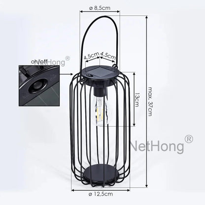Solar Powered LED Hanging Lanterns Lights Waterproof Outdoor Lawn Lamps~Gardens
