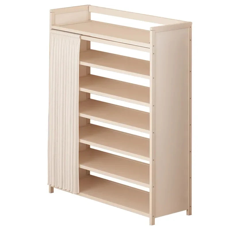 Free installation shoe rack indoor simple folding household multi-layer dustproof rental room shoe storage artifact