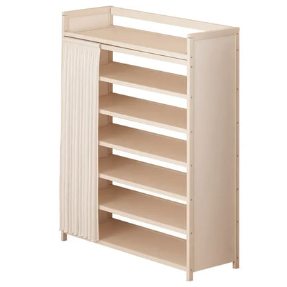 Free installation shoe rack indoor simple folding household multi-layer dustproof rental room shoe storage artifact