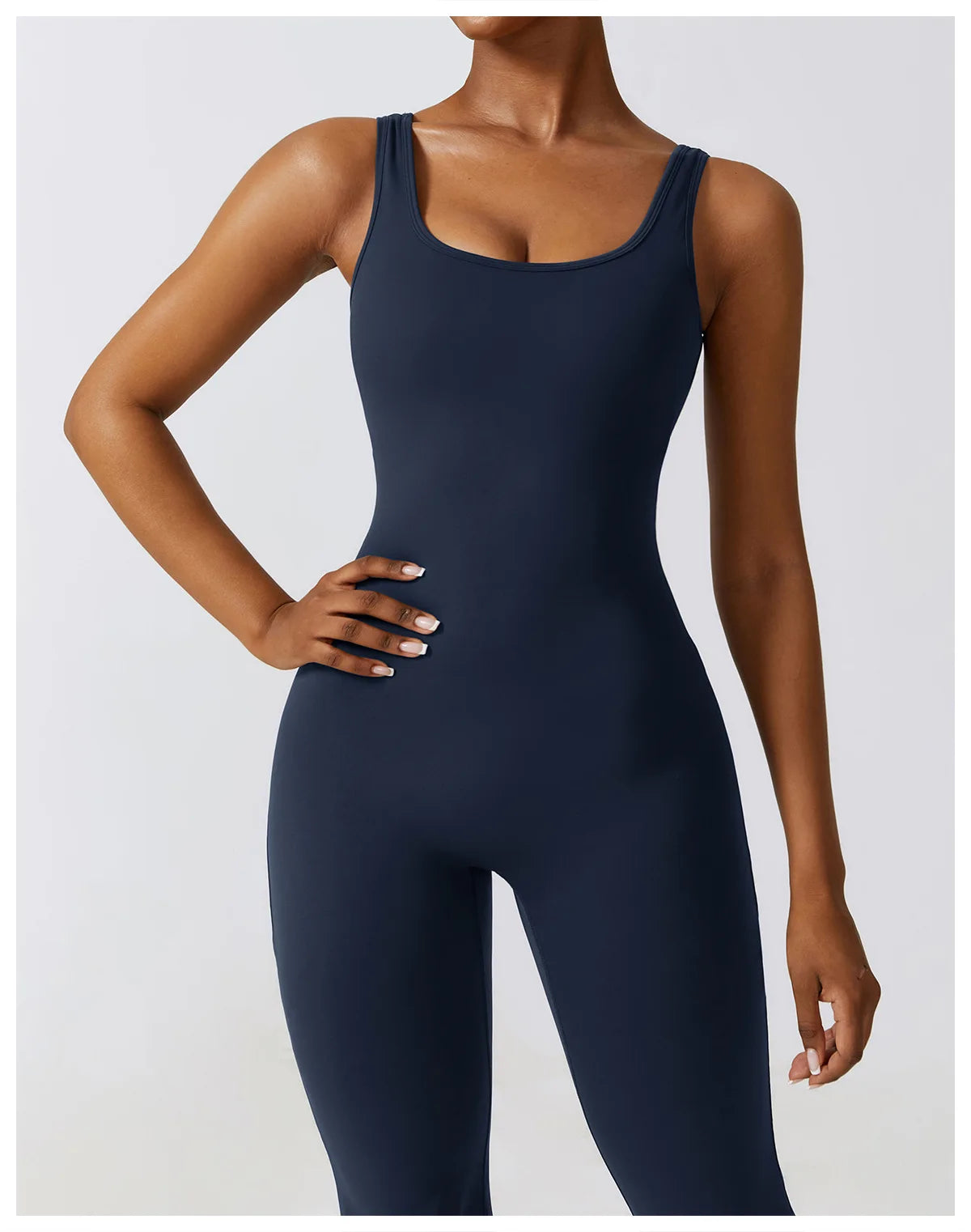 Women's Sexy Yoga Jumpsuit - One Piece Workout Tracksuit with Push Up Support