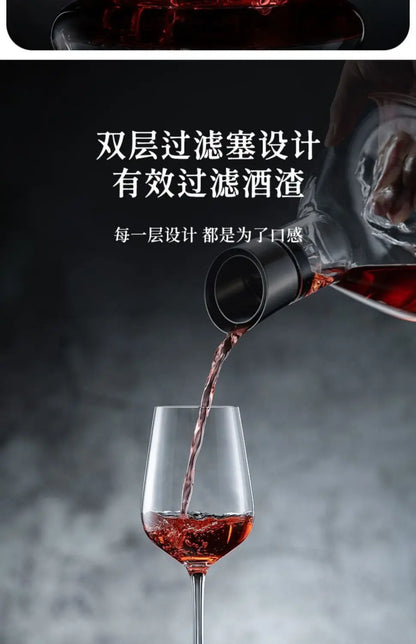 1500ML Iceberg Whisky Wine Decanter Handmade Lead-free Crystal Wine Pourer Carafe Thickened Wine Dispenser Pot Bar Accessories