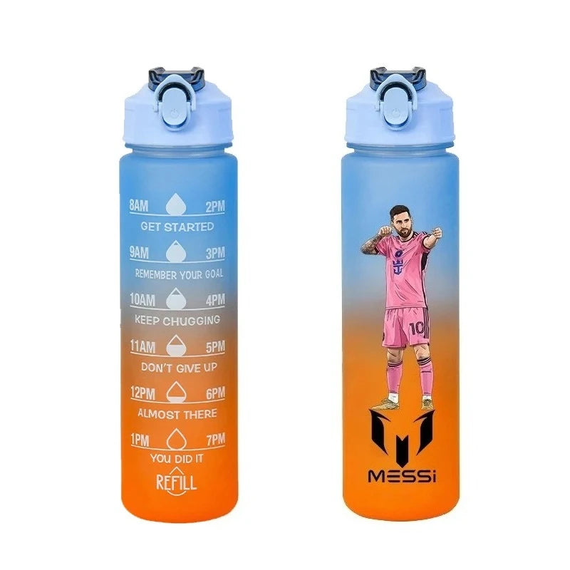 750ml CR7 Sports Water Bottles Anime Football Star Ronaldos Frosted Bottle Outdoor Travel Gym Fitness Jugs Portable Drinking Cup