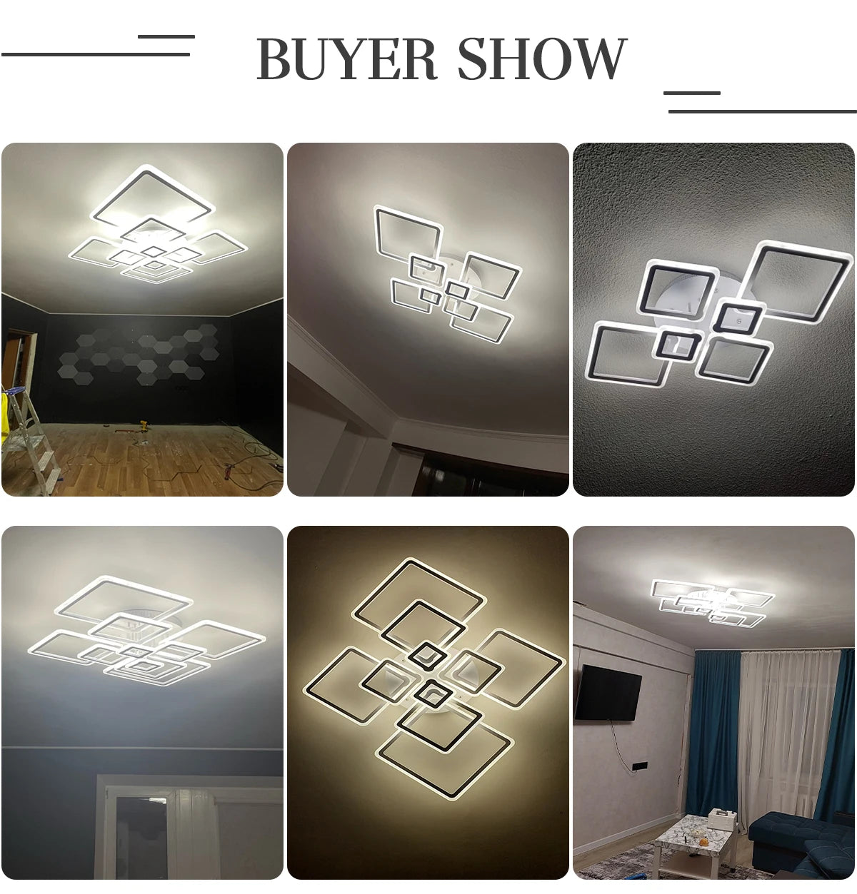 Modern LED Ceiling Light Dimmable Ceiling Lamp Fixture  Acrylic Flush Mount Ceiling Chandelier Lighting for Living Room Home