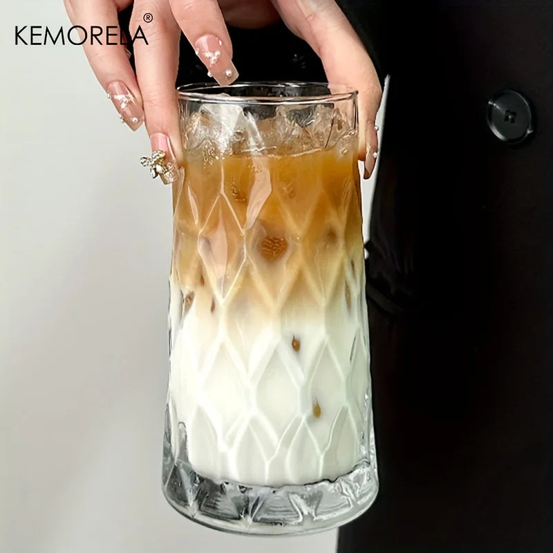 KEMORELA INS 500ML Eiskaffeebecher, ideal für Whisky, Tee, Saft, Milch und Wasser.
