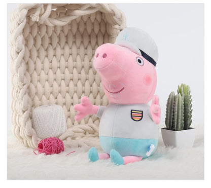 30CM Original Peppa Pig Page Pig Grandpa Pig Grandma Plush Toy Children Page Boy Girl Doll Peppa George Doll Birthday Gift
