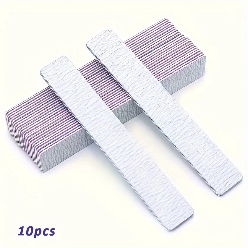 50Pcs Nail Art Files 100/180 Nails Accessoires Gel Nail Polish Polishing Pedicure Manicure Buffers Nail Care Tools lime a ongle