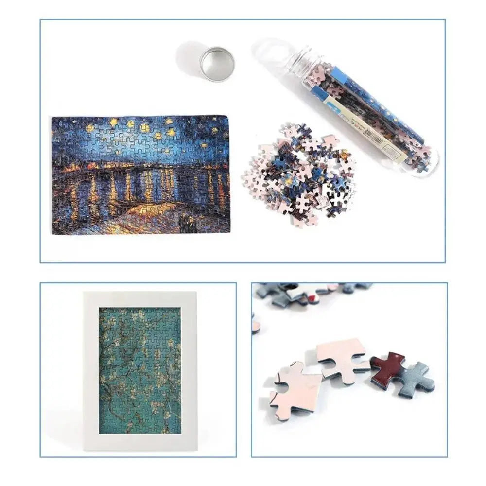 150PCS/Set Oil Painting Jigsaw Puzzles Mini Test Tube Oil Painting Jigsaw Gifts Family Educational Toys Adult Children