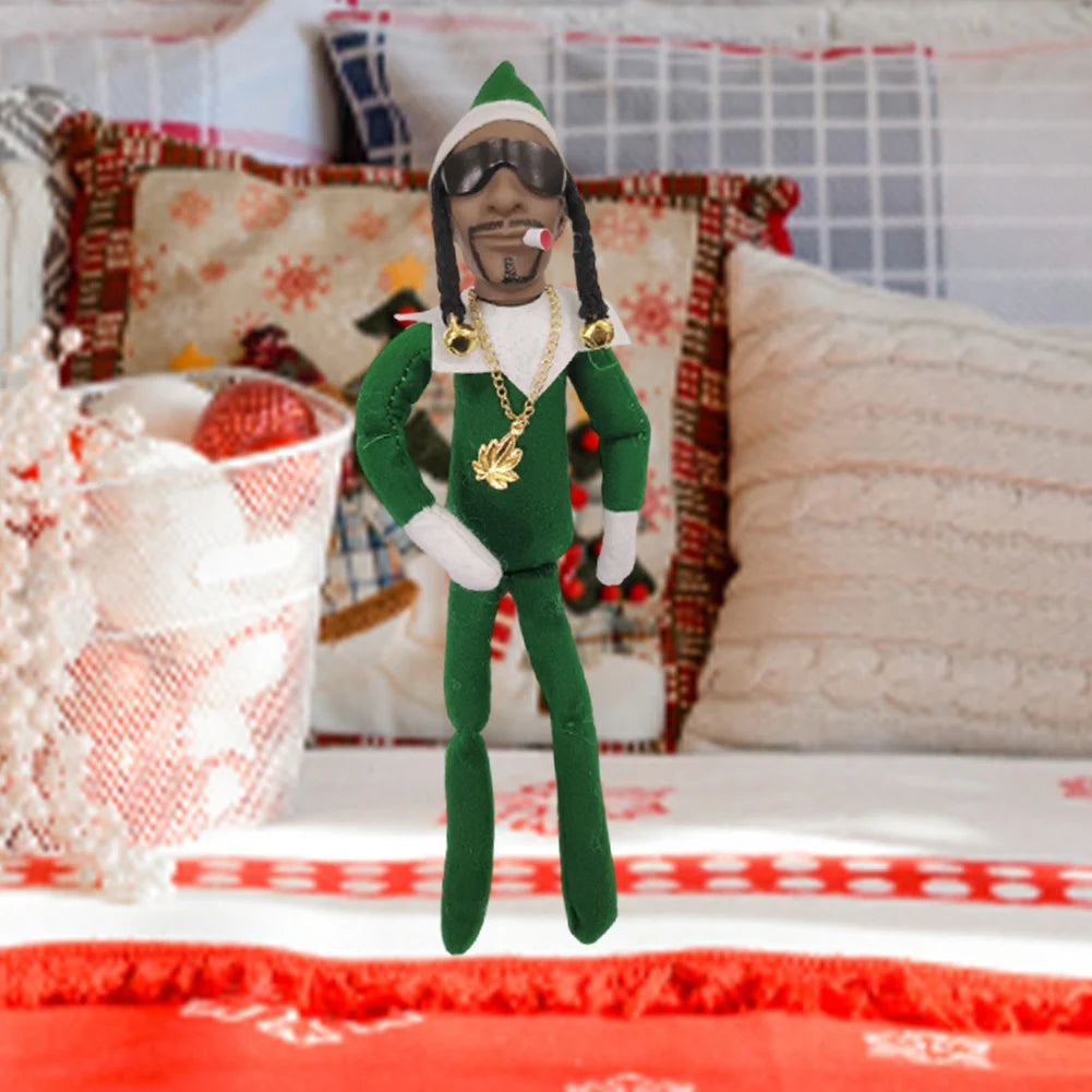 11.81 in Christmas Elf Doll Cute Elves Plush Toy Xmas Gift Holiday Cute Plush Shelf Toy Snoop on A Stoop 2023 Christmas Elf Doll