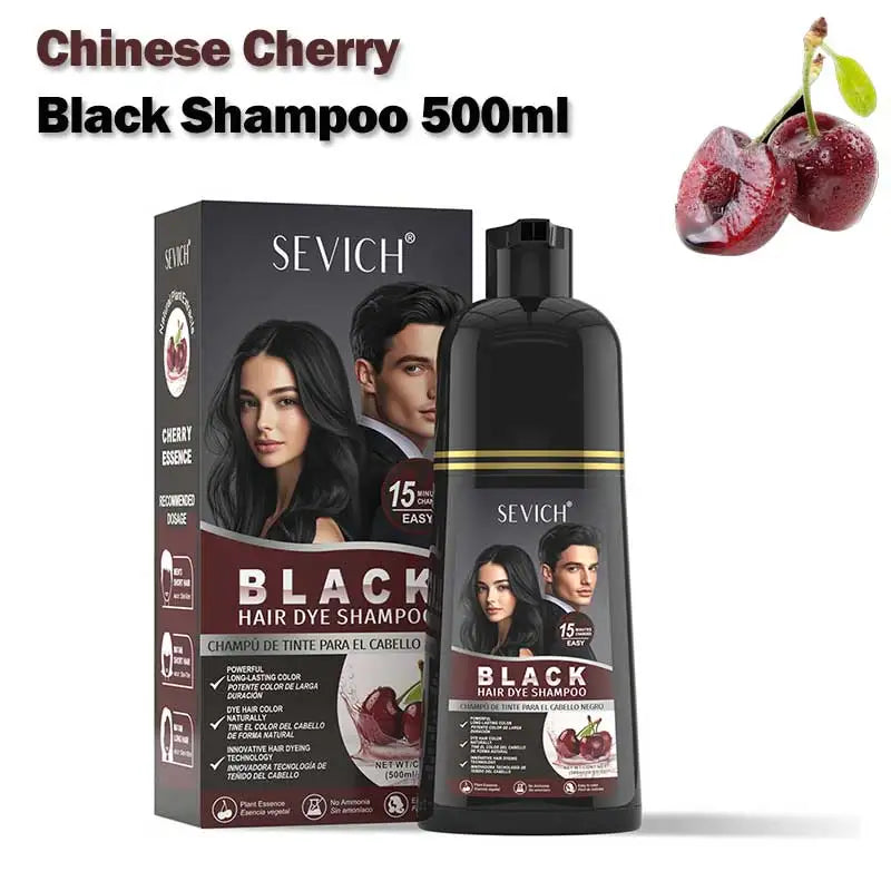 Ginger Black Hair Dye Shampoo 500ml Diy Herbal Coloring Hairs Instant Gray To Black Instant Coloring Shampoo For Women&Men