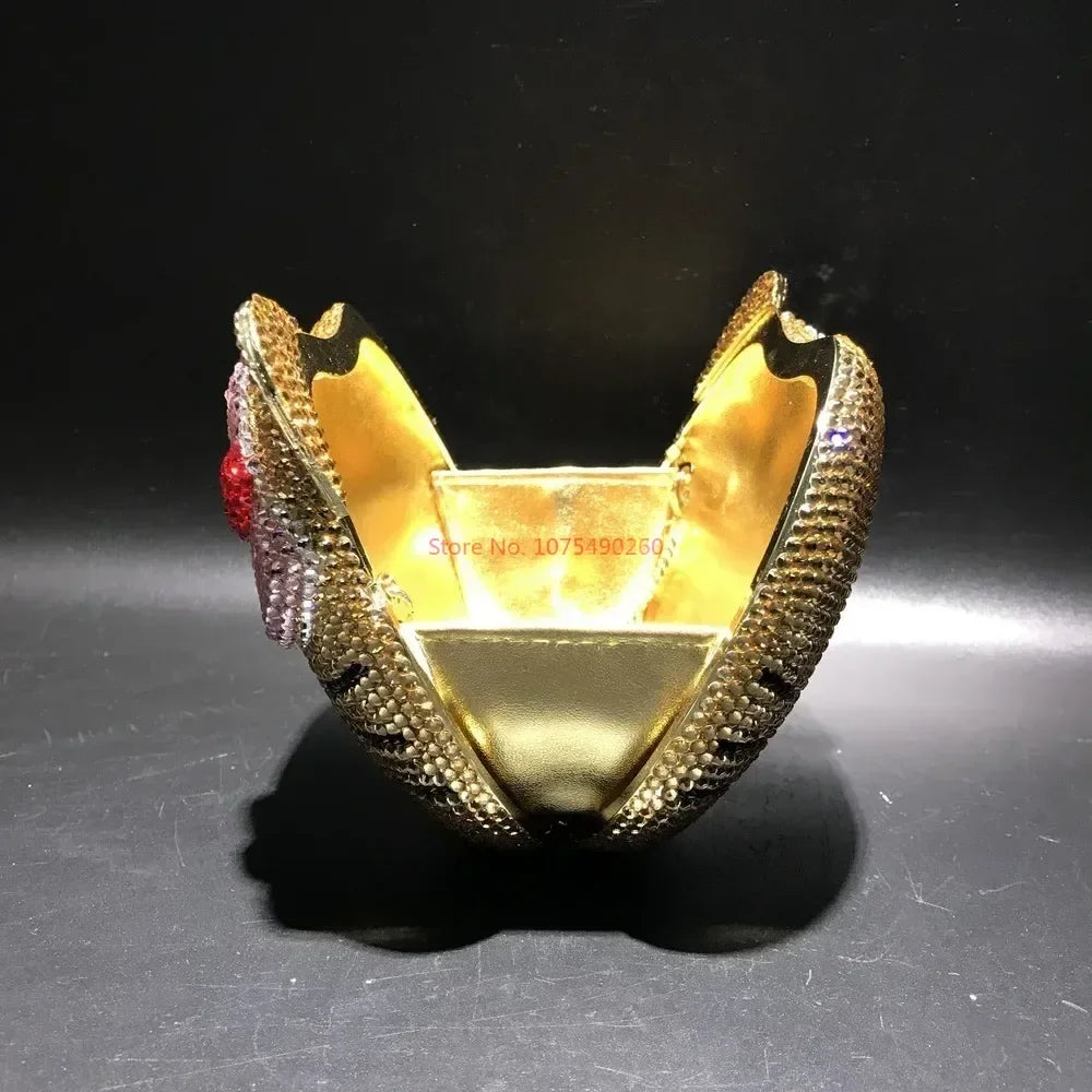 Hello Kitty Anime Cartoon Shape Rhinestone Cartoon Full Of Diamonds Dinner Bag Handmade Diamond-set Lady's Clutch Christmas Gift