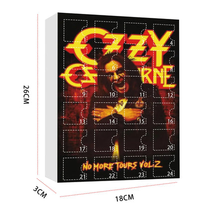 1/2PCS Ozzy Osbourne Rocking Advent Calendar 2D Acrylic Rocky Countdown Calendar Mini Rock Godfather Ornaments Backpack Pendant